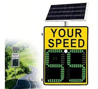QAZXDRFG Esposizione a energia solare 20×28in/24×35in Digital L-ED del segno di feedback del radar per i parchi industriali Yellow-20×28in delle autostrade