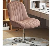 QAZXDRFG Legged Office Chair Armless Office Desk Chair No Wheels High Back Swivel Task Chairs Height Adjustment Computer Chair(Grey Wolf)