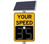 QAZXDRFG Segnale di limite di velocità radar ad energia solare, 50,8 x 71,1 cm/61 x 88,9 cm, con accessori, scheda di segnalazione del traffico L-ED, giallo, 50,8 x 71,1 cm
