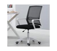 QAZXDRFG Swivel Desk Chair Swivel Desk Chair Ergonomic Mesh Computer Gaming Chair Lumbar Support, Modern Executive Mid Back Rolling Swivel Chair for Men And Women for Home Office Chair(Black)