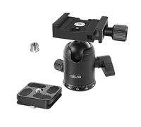 QB-30A Treppiedi Testa a sfera Adattatore per montaggio a testa a sfera U-Groove Centro a bassa gravità in lega di alluminio Realizzato 5kg/11.0Ib Portante Sferico Pan Tilt Accessori fotografici