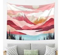 QBGJDOGE Arazzo da appendere alla parete, astratto fiume di montagna 52x60 pollici poster arazzi arazzo hippie estetico da appendere alla parete stampa artistica su stoffa for festival feste casa came