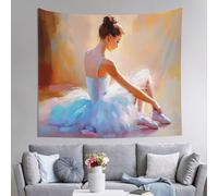 QBGJDOGE Arazzo da Parete, Ballerina di Danza Classica 60x92 Pollici Poster Arazzi Arazzo Hippie Estetico da Appendere a Parete Stampa Artistica in Stoffa for Festival Feste Casa Camera da Letto Soggi