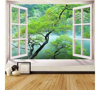 QBGJDOGE Arazzo da parete con foresta incantata, paesaggio naturale, sole attraverso l'albero, grotta, arazzi da parete for soggiorno, camera da letto, decorazioni for la casa(Y07,150.00 x 200.00 cms)