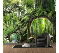 QBGJDOGE Arazzo da parete con foresta incantata, paesaggio naturale, sole attraverso l'albero, grotta, arazzi da parete for soggiorno, camera da letto, decorazioni for la casa(Y03,150.00 x 200.00 cms)