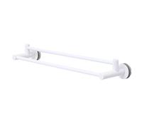 QBGJDOGE Portasciugamani doppio senza foratura/ventosa - Portasciugamani con sistema di aspirazione montato a parete for bagno e cucina(Gray)