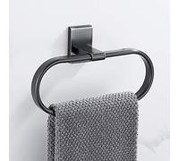 QBGJDOGE Towel Ring Holder Wall Mounted Antique Brass Finished Bathroom Accessory Bath Towel Ring Rack Holder Heavy Duty(Black)