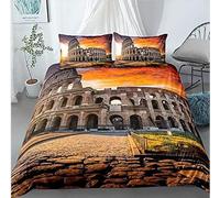 QBIDCSX Copripiumino Singolo Roma Set Lenzuola Letto Singolo Microfibra con Cerniera,Caldo Morbido Copripiumini 150x200 cm + 2 Federa 50x80 cm, con Cerniera, per Bambina Bambino