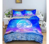 QBIDCSX Copripiumino Una Piazza e Mezza Luna piena Copripiumino 200x200 MicrofibraCaldo Morbido Traspirante Copripiumini + 2 Federa 50x80 cm, con Cerniera per Bambina Bambino