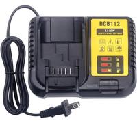 Qbmel Caricabatterie rapido DCB112 compatibile con caricabatterie al litio de-Walt 12V-20V MAX