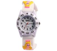 QBOS Orologio da polso per bambini, analogico, da principessa, per bambini, a partire dai 3 anni in su, Bianco/Principessa, Moderno