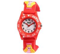 QBOS Orologio da polso per bambini, analogico, da principessa, per bambini, a partire dai 3 anni in su, Rosso/Principessa, Moderno