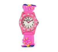 QBOS Orologio da polso per bambini, analogico, per bambini, a partire dai 3 anni in su, Rosa/Ape fiorita, Moderno
