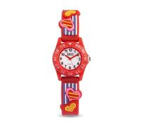 QBOS Orologio da polso per bambini, analogico, per bambini, a partire dai 3 anni in su, rosso/cuore, Moderno