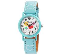 QBOS Orologio da polso per bambini in finta pelle, analogico, al quarzo, 4900002, turchese, Cinghia