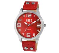 QBOS Orologio unisex con cinturino in similpelle