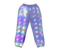 QBREZA Mens Womens LED Flash Light Jacket Bounce Di Riflettente Cappotto Tide Sport Outwear Partito Costume (colore: Uomini, Taglia: X-LARGE_PANTS)