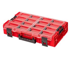 QBRICK SYSTEM Cassetta Attrezzi Vuota Porta ONE Organizer XL 2.0 Long Bin RED Ultra HD Rosso 600 x 400 x 145 mm