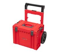 QBRICK SYSTEM Cassetta Attrezzi Vuota Porta PRO Cart 2.0 PLUS RED Ultra HD Su Ruote Rosso 465 x 407 x 716 mm