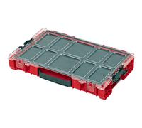 QBRICK SYSTEM Cassetta Attrezzi Vuota Porta PRO Organizer 100 MFI RED Ultra HD Cassetta Assortita Scatola Di Ordinamento Per Viti Rosso 460 x 310 x 105 mm