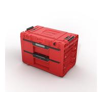 Qbrick System Cassetta Porta Attrezzi Vuota - 2 Scomparti - Valigetta Attrezzi - 542 x 335 x 369 mm Rosso