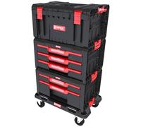 QBRICK SYSTEM Mobiletto per Utensili, Nero, Piccolo, Funzionale, con Ruote, per Garage