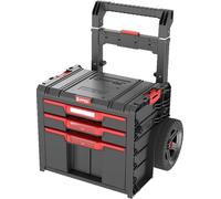 Qbrick System PRO Cart 2.0 Plus Cassetto 3 mobile su ruote 520 x 415 x 660 mm 12 l 2x 4,5 l manico doppio telescopico estraibile