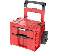 Qbrick System PRO Cart 2.0 Plus Drawer 2 Red Ultra HD Box mobile su ruote 520 x 415 x 660 mm 9,5 l 12 l manico doppio telescopico staccabile