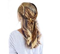 QBSM Sciarpa grande quadrata in raso da 88,9 cm, sciarpa in seta con sensazione seta, sciarpe per il collo, avvolgere i capelli durante il sonno, sciarpa leggera per la testa da donna, Large