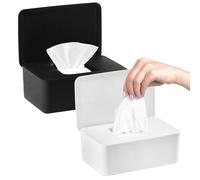QBXMY7 2 dispenser per salviettine per pannolini, contenitori ricaricabili per salviettine umidificate, con coperchio a chiusura ermetica, per mantenere fresche le salviettine umide, colore: