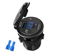 QC 3.0 Presa USB per Auto 12 V/24 V, Quick Charge Caricatore Auto da Incasso Impermeabile Adattatore con Interruttore LED Indicatore di Tensione per auto marine ATV moto Barca Truck Golf RV (Blu)