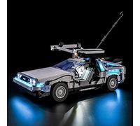 QC Ltbrcik Kit di illuminazione a LED compatibile con la macchina del tempo Ritorno al futuro Delorean DMC-12 10300 Blocchi di costruzione senza set di blocchi