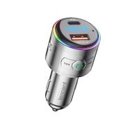 (QC3.0 PD20W) Trasmettitore FM Bluetooth 5.3, adattatore per auto Bluetooth completamente in metallo con PD 20W