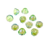 Qcbuegof 10 Pezzi Più Petali Acrilico Bead Caps Gioielli Per Fare Gioielli E Venti Colorati Campane Accessori Collana Fabbricazione Parti, Taglia unica, come descritto