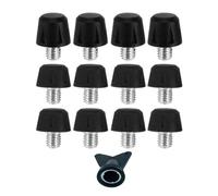 Qcbuegof 12 pezzi universali da 6 mm thread Football Shoe Studs di ricambio per stivali da calcio, stivali da calcio, punte per la durata delle scarpe da calcio., Nero , 8mm