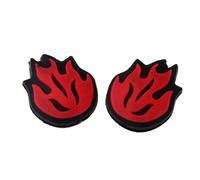 Qcbuegof 2 pezzi a forma di fiamma, in morbido silicone, ammortizzatore, racquet, racchetta da tennis, vibrazioni, crepuscolo, tennis, squash