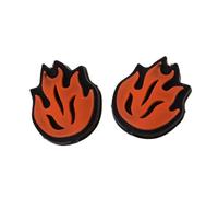 Qcbuegof 2 pezzi a forma di fiamma, in morbido silicone, ammortizzatore, racquet, racchetta da tennis, vibrazioni, crepuscolo, tennis, squash
