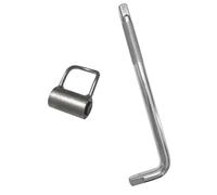 Qcbuegof 2 valvole angolari chiave inglese con asta curva, struttura in acciaio al carbonio per la rimozione del rubinetto, strumento di conduzione dello spazio stretto, chiave curva per valvole