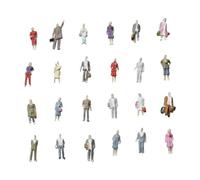 Qcbuegof 25PCS Piccoli abitanti della città per scena in miniatura con costruzione sicura pose casuali persone figure modellismo persone persone costruzione casuale diorami