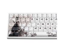 Qcbuegof 75 Key Keycap Set Da TRE Cinesi Kingdoms Culture Chartcters Punti d'Incontro Per Tastiere Meccaniche Opzionali Guanyu