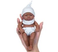 Qcbuegof 7inch Vinili Reborns Dolls Come Nato Di Nuovo Africano Bambole Per Calmo Bambini E Giochi Di Ruolo Giocattoli Bambini Coccole