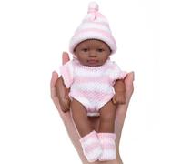 Qcbuegof 7inch Vinili Reborns Dolls Come Nato Di Nuovo Africano Bambole Per Calmo Bambini E Giochi Di Ruolo Giocattoli Bambini Coccole
