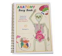 Qcbuegof Anatomia Umana Libro Affari Per Bambini Strumento di Apprendimento Sensoriale Con Organo Dettagliato E Sistemi Immagini Uso Quotidiano Anatomia Guida allo Studio