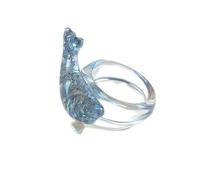 Qcbuegof Anelli a tema delfino unici fatti a mano con accessori per dita scintillanti per eventi casual o formali su un delfino, come descritto