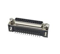 Qcbuegof Angolo destro DB25 Connettori Femminili Computer E Comunicazione Porta Alluminio Per PCB E Progetti Elettronici Collegamento Trasferimento del Segnale