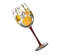 Qcbuegof Bicchiere da vino con motivo natalizio, elegante e alto, per bevande decorative, per feste, uso