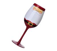 Qcbuegof Bicchiere da vino con motivo natalizio, elegante e alto, per bevande decorative, per feste, uso