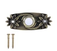 Qcbuegof Campanelle per porta cavi, bottoni automatici illuminati, pulsante di scambio, montaggio a parete, in ottone, porta cavo, campane, inserti hardware