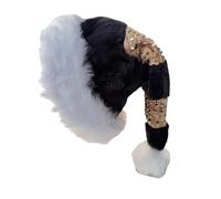Qcbuegof Cappellini di Babbo Natale scintillanti per festival riunioni di famiglia striscia paillettes cappelli di Babbo Natale accessori accessori copricapo festival copricapo