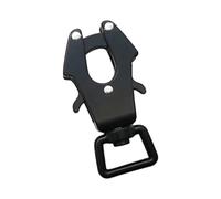 Qcbuegof Clip per guinzagli per cani con chiusura sicura con 360 anelli in metallo affidabilità gancio esterno per attività all'aperto campeggio girevole clip